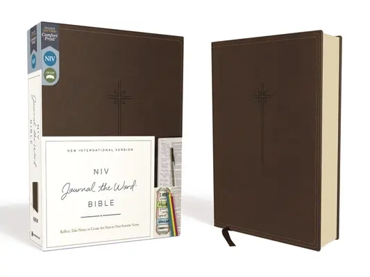 NIV, Bibbia Journal the Word, finta pelle, marrone, edizione a lettere rosse, stampa comfort: Rifletti, prendi appunti o crea arte accanto alla tua Bibbia preferita. - NIV, Journal the Word Bible, Imitation Leather, Brown, Red Letter Edition, Comfort Print: Reflect, Take Notes, or Create Art Next to Your Favorite Ver