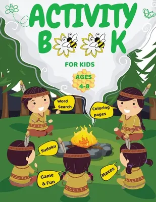 Libro di attività per bambini dai 4 agli 8 anni: Divertenti pagine da colorare, labirinti, sudoku, ricerca di parole - Activity Book For Kids Ages 4-8: Fun Coloring Pages, Mazes, Sudoku, Word search