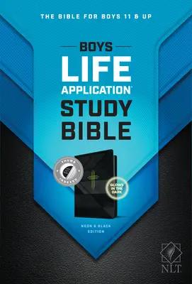 Bibbia NLT per lo studio dell'applicazione della vita dei ragazzi, Tutone (similpelle, neon/nero, indicizzata) - NLT Boys Life Application Study Bible, Tutone (Leatherlike, Neon/Black, Indexed)