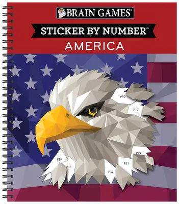 Giochi per il cervello - Sticker by Number: America (28 immagini da attaccare) - Brain Games - Sticker by Number: America (28 Images to Sticker)