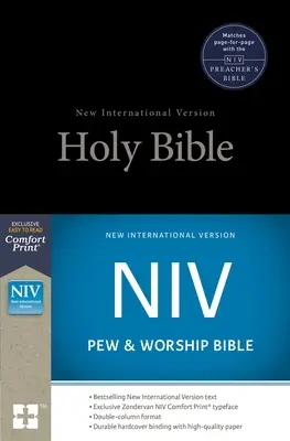 NIV, Bibbia di preghiera e di culto, copertina rigida, nero - NIV, Pew and Worship Bible, Hardcover, Black