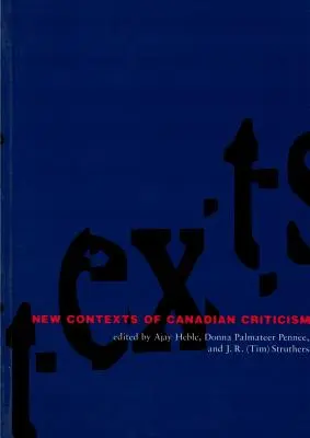 Nuovi contesti della critica canadese - New Contexts of Canadian Criticism