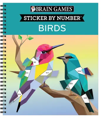 Giochi per il cervello - Adesivo per numero: Uccelli - Brain Games - Sticker by Number: Birds