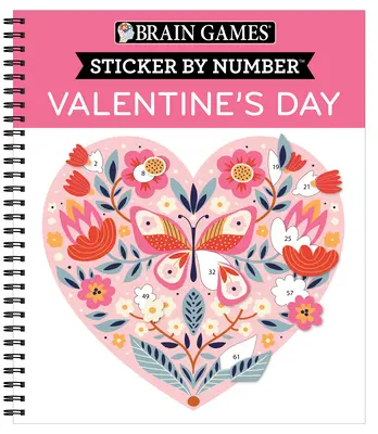 Giochi per il cervello - Sticker per numero: San Valentino - Brain Games - Sticker by Number: Valentine's Day
