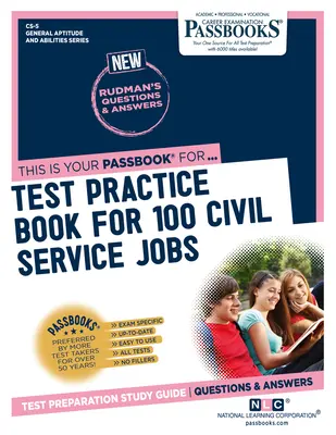 Libro di prova per 100 lavori di servizio civile (CS-5): Guida allo studio dei libretti - Test Practice Book For 100 Civil Service Jobs (CS-5): Passbooks Study Guide
