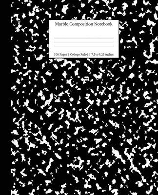 Quaderno di composizione in marmo a quadretti: Quaderni in marmo nero, materiale scolastico, quaderni per la scuola - Marble Composition Notebook College Ruled: Black Marble Notebooks, School Supplies, Notebooks for School