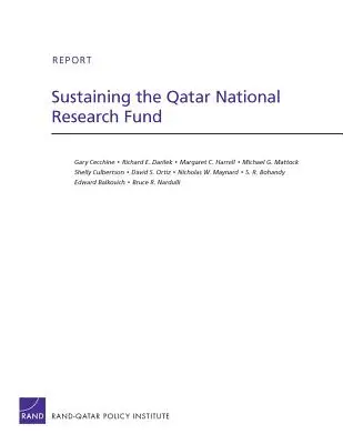 Sostenere il Fondo nazionale di ricerca del Qatar - Sustaining the Qatar National Research Fund