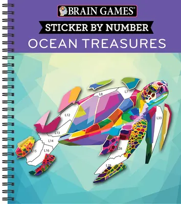 Giochi per il cervello - Sticker by Number: Tesori dell'oceano - Brain Games - Sticker by Number: Ocean Treasures