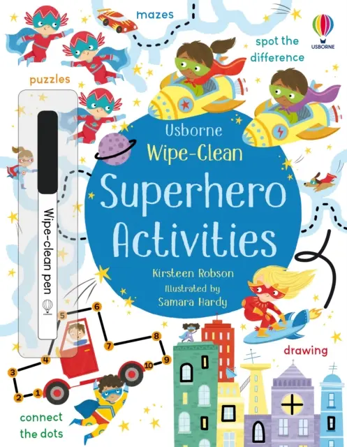 Aktivitas Superhero yang Bersihkan dengan Mudah - Wipe-Clean Superhero Activities