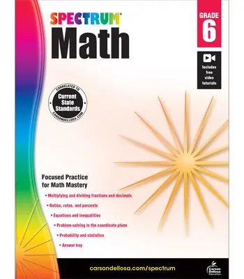 Libro di esercizi di matematica Spectrum, Grade 6 - Spectrum Math Workbook, Grade 6