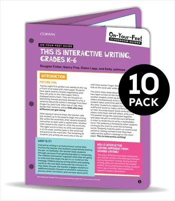 BUNDLE: Fisher: Guida ai piedi: Questa è la scrittura interattiva: 10 pacchetti - BUNDLE: Fisher: On-Your-Feet Guide: This is Interactive Writing: 10 Pack