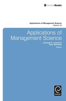 Applicazioni della scienza manageriale - Applications of Management Science