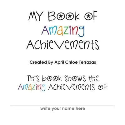 Il mio libro dei successi incredibili - My Book of Amazing Achievements