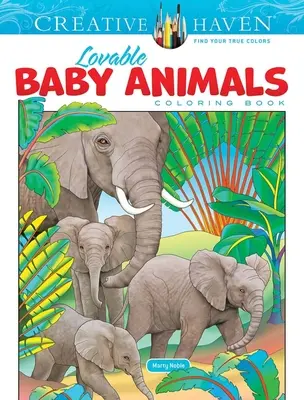 Libro da colorare di animali adorabili per bambini di Creative Haven - Creative Haven Lovable Baby Animals Coloring Book