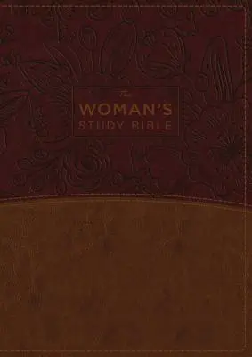 NKJV, Bibbia da studio per donne, completamente riveduta, in similpelle, marrone/bordeaux, a colori, indicizzata: Ricevere la verità di Dio per l'equilibrio, la speranza e la pace. - The NKJV, Woman's Study Bible, Fully Revised, Imitation Leather, Brown/Burgundy, Full-Color, Indexed: Receiving God's Truth for Balance, Hope, and Tra