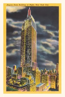 Diario d'epoca Notte, Empire State Building, New York City - Vintage Journal Night, Empire State Building, New York City