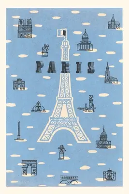 Diario d'epoca Torre Eiffel e vari motivi parigini - Vintage Journal Eiffel Tower and Various Paris Motifs