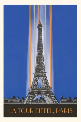 Diario d'epoca Torre Eiffel illuminata verticalmente - Vintage Journal Vertically Lit Eiffel Tower