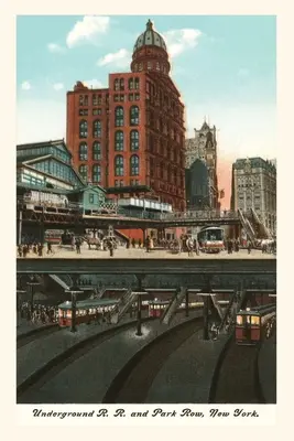 Diario d'epoca Ferrovia metropolitana e Park Row, New York City - Vintage Journal Underground Railway and Park Row, New York City