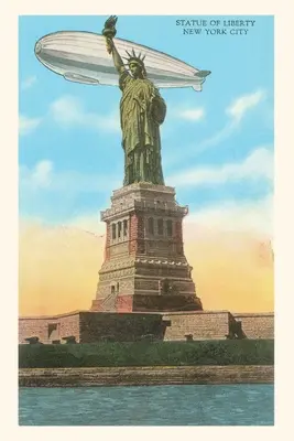 Diario d'epoca Blimp e Statua della Libertà, New York City - Vintage Journal Blimp and Statue of Liberty, New York City