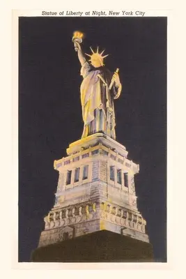 Diario d'epoca Statua della Libertà di notte, New York City - Vintage Journal Statue of Liberty at Night, New York City