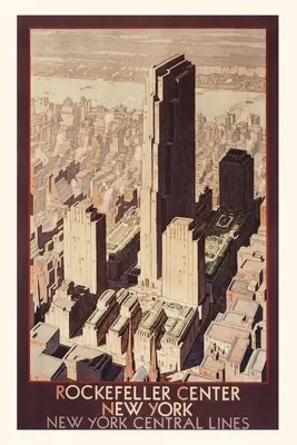 Vintage Journal Poster di viaggio, Rockefeller Center, New York City - Vintage Journal Travel Poster, Rockefeller Center, New York City