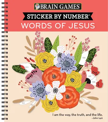 Giochi per il cervello - Sticker by Number: Parole di Gesù (28 immagini da incollare) - Brain Games - Sticker by Number: Words of Jesus (28 Images to Sticker)