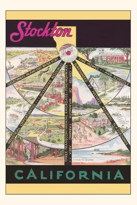 Diario d'epoca Poster di viaggio di Stockton - Vintage Journal Stockton Travel Poster