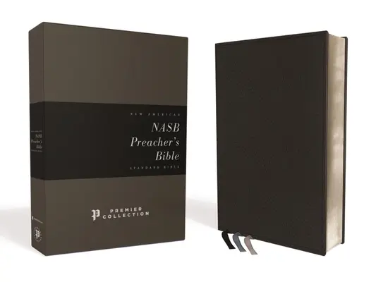 Nasb, Bibbia per il predicatore, pelle premium, pelle di capra, nero, collezione Premier, testo 1995, stampa comfort - Nasb, Preacher's Bible, Premium Leather, Goatskin, Black, Premier Collection, 1995 Text, Comfort Print