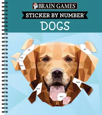 Giochi per il cervello - Sticker per numero: Cani (28 immagini da attaccare) - Brain Games - Sticker by Number: Dogs (28 Images to Sticker)