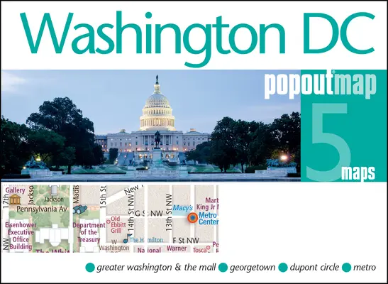 Mappa a comparsa di Washington DC - Washington DC Popout Map