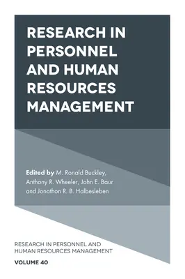Ricerca in Gestione del personale e delle risorse umane - Research in Personnel and Human Resources Management