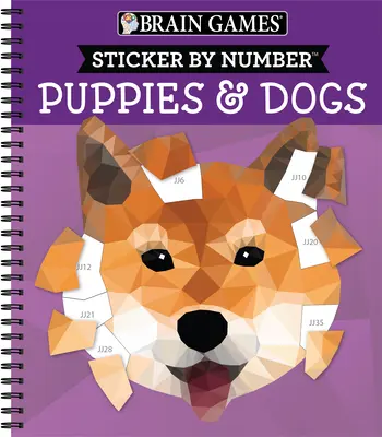 Giochi del cervello - Sticker per numero: Cuccioli e cani - 2 libri in 1 (42 immagini da incollare) - Brain Games - Sticker by Number: Puppies & Dogs - 2 Books in 1 (42 Images to Sticker)