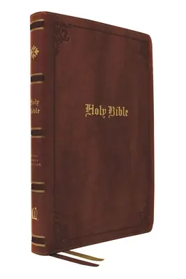 Kjv, Bibbia di riferimento a colonna centrale a stampa grande, pelle incollata, marrone, lettere rosse, indicizzazione dei pollici, stampa comfort: Sacra Bibbia, Versione di Re Giacomo - Kjv, Large Print Center-Column Reference Bible, Bonded Leather, Brown, Red Letter, Thumb Indexed, Comfort Print: Holy Bible, King James Version