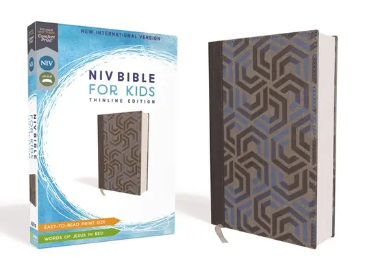Niv, Bibbia per ragazzi, in stoffa su cartoncino, blu, lettere rosse, stampa comfort: Edizione Thinline - Niv, Bible for Kids, Cloth Over Board, Blue, Red Letter, Comfort Print: Thinline Edition