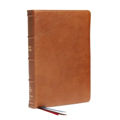 Nkjv, Bibbia di riferimento con fine dei versi, formato personale a stampa grande, pelle di capra premium, marrone, collezione Premier, lettere rosse, stampa comfort: Sacra Bi - Nkjv, End-Of-Verse Reference Bible, Personal Size Large Print, Premium Goatskin Leather, Brown, Premier Collection, Red Letter, Comfort Print: Holy Bi