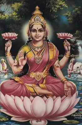 Devi: Diario di 150 pagine con la dea indù Lakshmi sulla copertina e uno Sri Yantra sul retro per la meditazione / concentrazione / V - Devi: 150-page Diary With Hindu Goddess Lakshmi on the Cover and a Sri Yantra on the Back for Meditation / Concentration / V