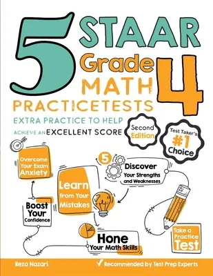 5 Test pratici di matematica STAAR Grade 4: Esercitazioni extra per ottenere un punteggio eccellente - 5 STAAR Grade 4 Math Practice Tests: Extra Practice to Help Achieve an Excellent Score