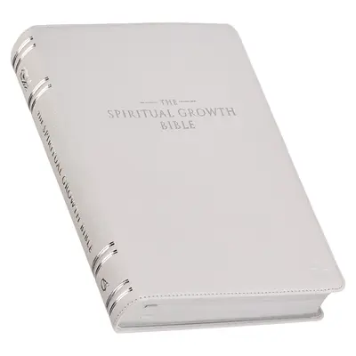 La Bibbia della crescita spirituale, Bibbia di studio, NLT - Bibbia Sacra della Traduzione Nuova Vivente, Pelle Premium pieno fiore, Bianco - The Spiritual Growth Bible, Study Bible, NLT - New Living Translation Holy Bible, Premium Full Grain Leather, White
