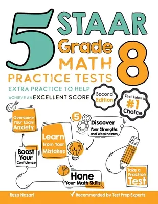 5 Test pratici di matematica STAAR Grade 8: Esercitazioni extra per aiutare a raggiungere un punteggio eccellente - 5 STAAR Grade 8 Math Practice Tests: Extra Practice to Help Achieve an Excellent Score