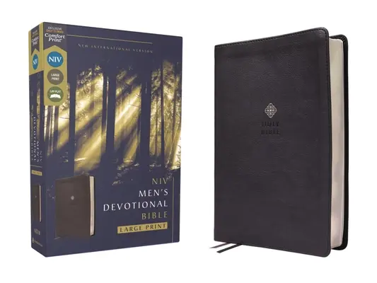 Niv, Bibbia devozionale per gli uomini, stampa grande, pelle morbida, nero, stampa confortevole - Niv, Men's Devotional Bible, Large Print, Leathersoft, Black, Comfort Print