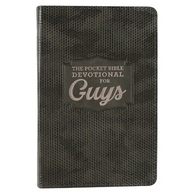 Bibbia tascabile devozionale per ragazzi in ecopelle - Pocket Bible Devotional for Guys Faux Leather