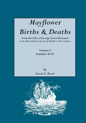 Nascite e morti Mayflower, dagli archivi di George Ernest Bowman presso la Massachusetts Society of Mayflower Descendants. Volume 2, famiglie H-W. Indice - Mayflower Births & Deaths, from the Files of George Ernest Bowman at the Massachusetts Society of Mayflower Descendants. Volume 2, Families H-W. Index