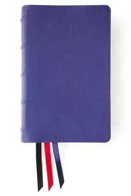 Niv, Bibbia di consultazione a colonne laterali, formato personale, pelle di capra premium, blu, collezione Premier, bordi dorati, stampa comfort - Niv, Side-Column Reference Bible, Personal Size, Premium Goatskin Leather, Blue, Premier Collection, Art Gilded Edges, Comfort Print