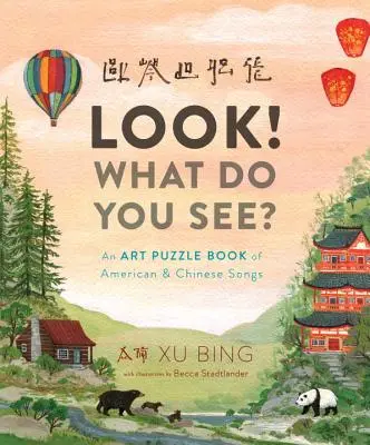 Guarda! Cosa vedi? Un libro di puzzle artistici di canzoni americane e cinesi - Look! What Do You See?: An Art Puzzle Book of American and Chinese Songs