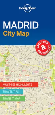 Mappa della città di Madrid 1 - Lonely Planet Madrid City Map 1