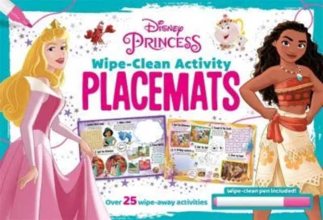 Principessa Disney: Tovagliette attività pulibili - Disney Princess: Wipe-clean Activity Placemats