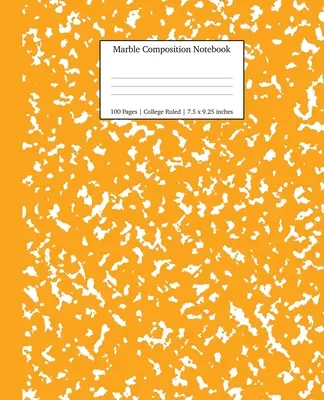 Quaderno di composizione in marmo a quadretti: Quaderni in marmo arancione, materiale scolastico, quaderni per la scuola - Marble Composition Notebook College Ruled: Orange Marble Notebooks, School Supplies, Notebooks for School