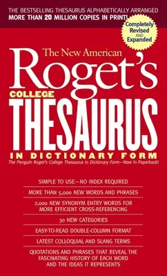 Nuovo tesauro universitario americano Roget in forma di dizionario (riveduto e aggiornato) - New American Roget's College Thesaurus in Dictionary Form (Revised & Updated)