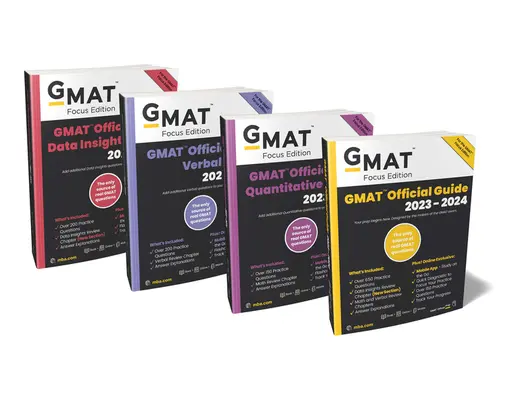GMAT Official Guide 2023-2024 Bundle, Focus Edition: Include GMAT Official Guide, GMAT Quantitative Review, GMAT Verbal Review e GMAT Data Insight. - GMAT Official Guide 2023-2024 Bundle, Focus Edition: Includes GMAT Official Guide, GMAT Quantitative Review, GMAT Verbal Review, and GMAT Data Insight